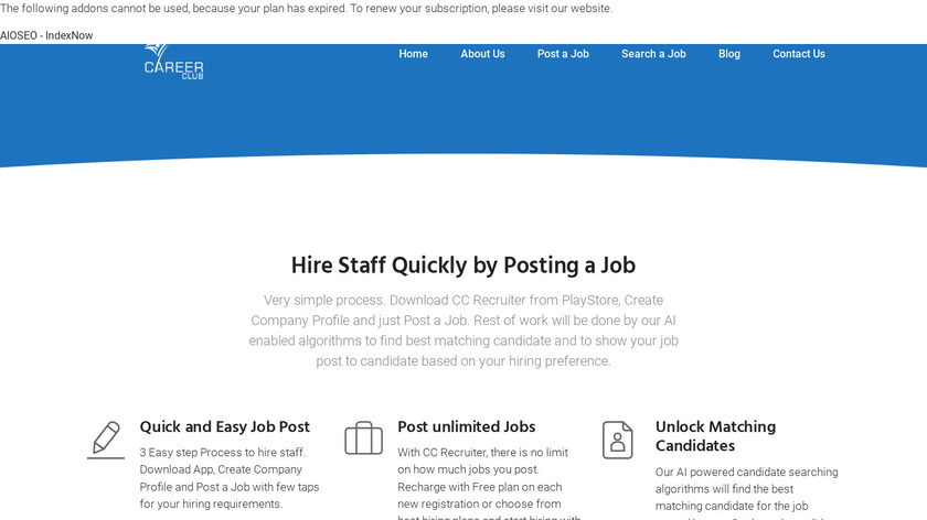 careerclub Landing Page