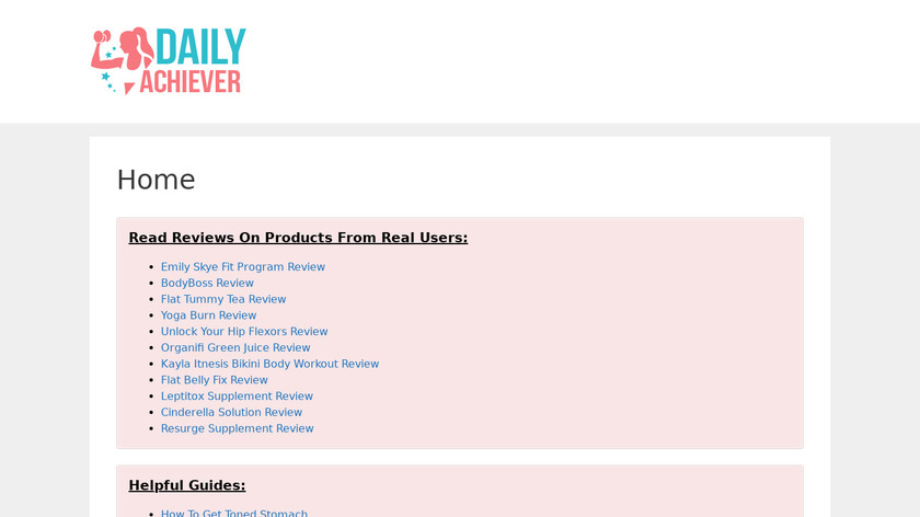Daily achiever Landing Page