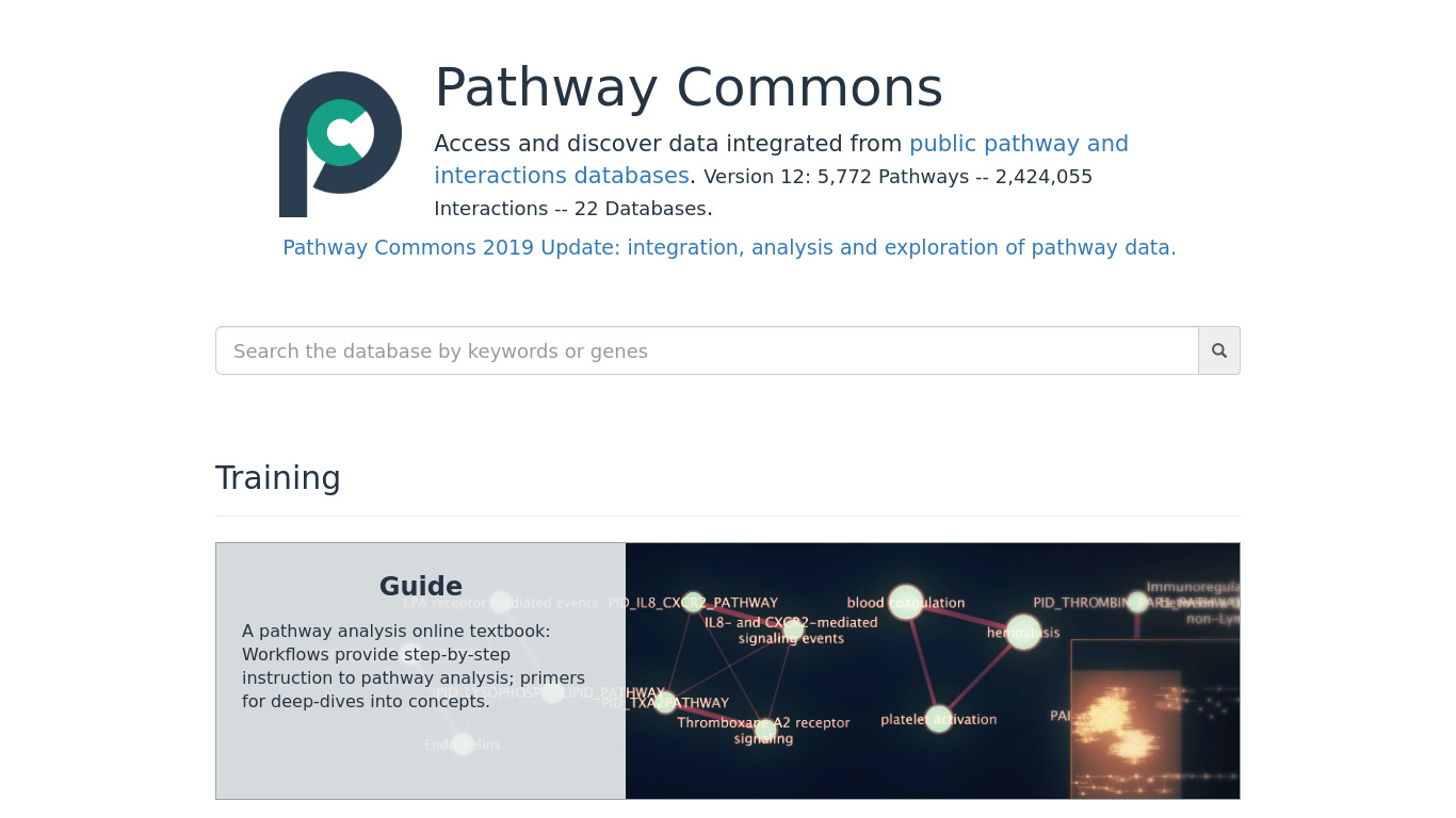 Pathway Commons Landing page