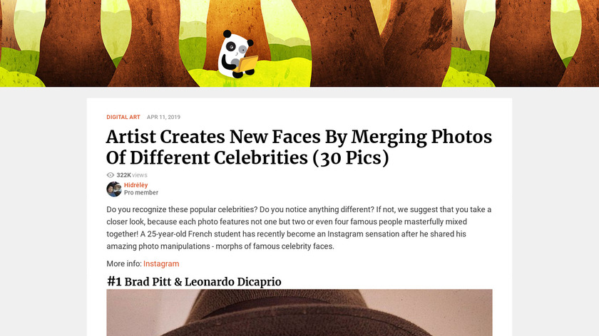 Celebrity Face Morph Landing Page