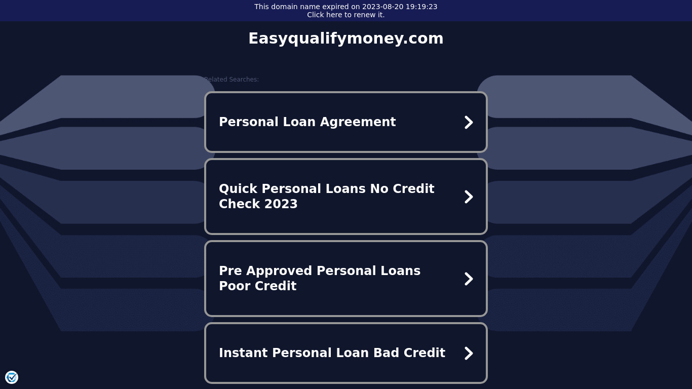Easy Qualify Money Landing page