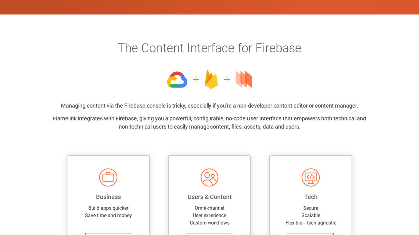 Flamelink.io Landing Page