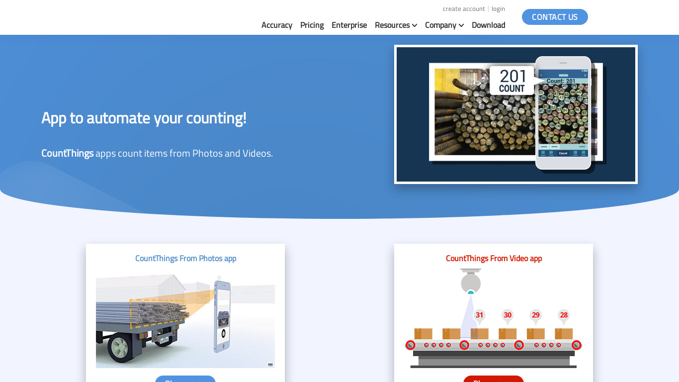 CountThings Landing page