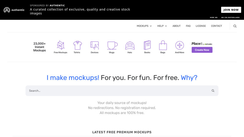 Mockups Design Landing Page