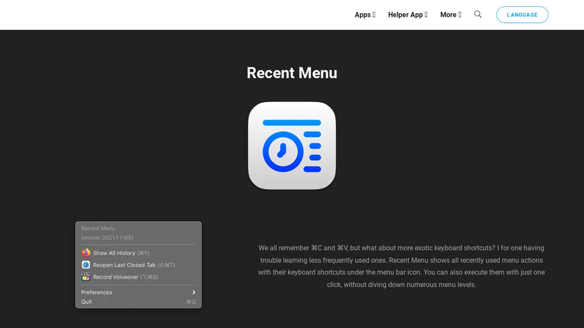 cherpake.com Recent Menu Landing Page