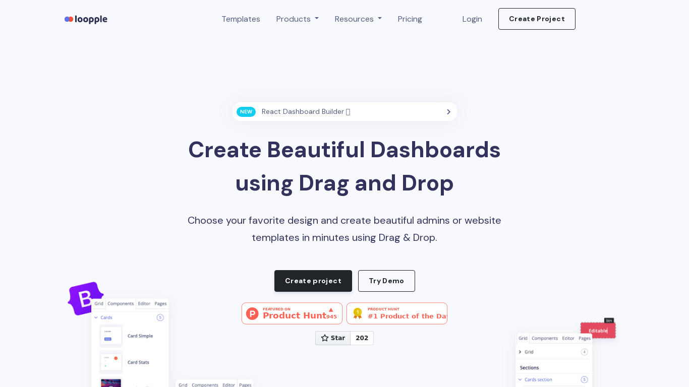 Loopple Landing page