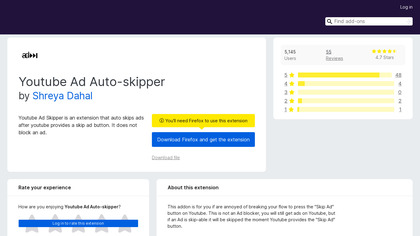 Ad Skipper for YouTube image