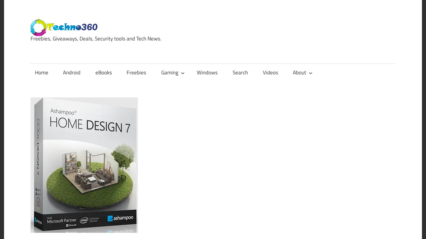 Ashampoo Home Design Landing page