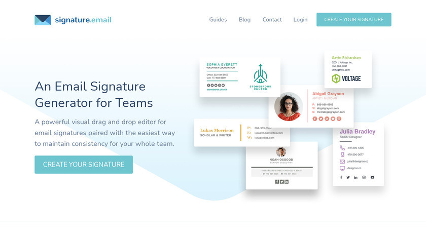 Signature.email Landing Page