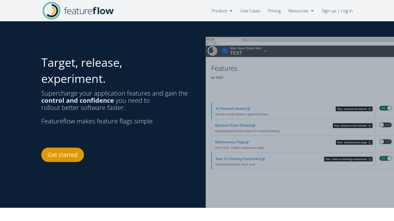 Featureflow Landing page