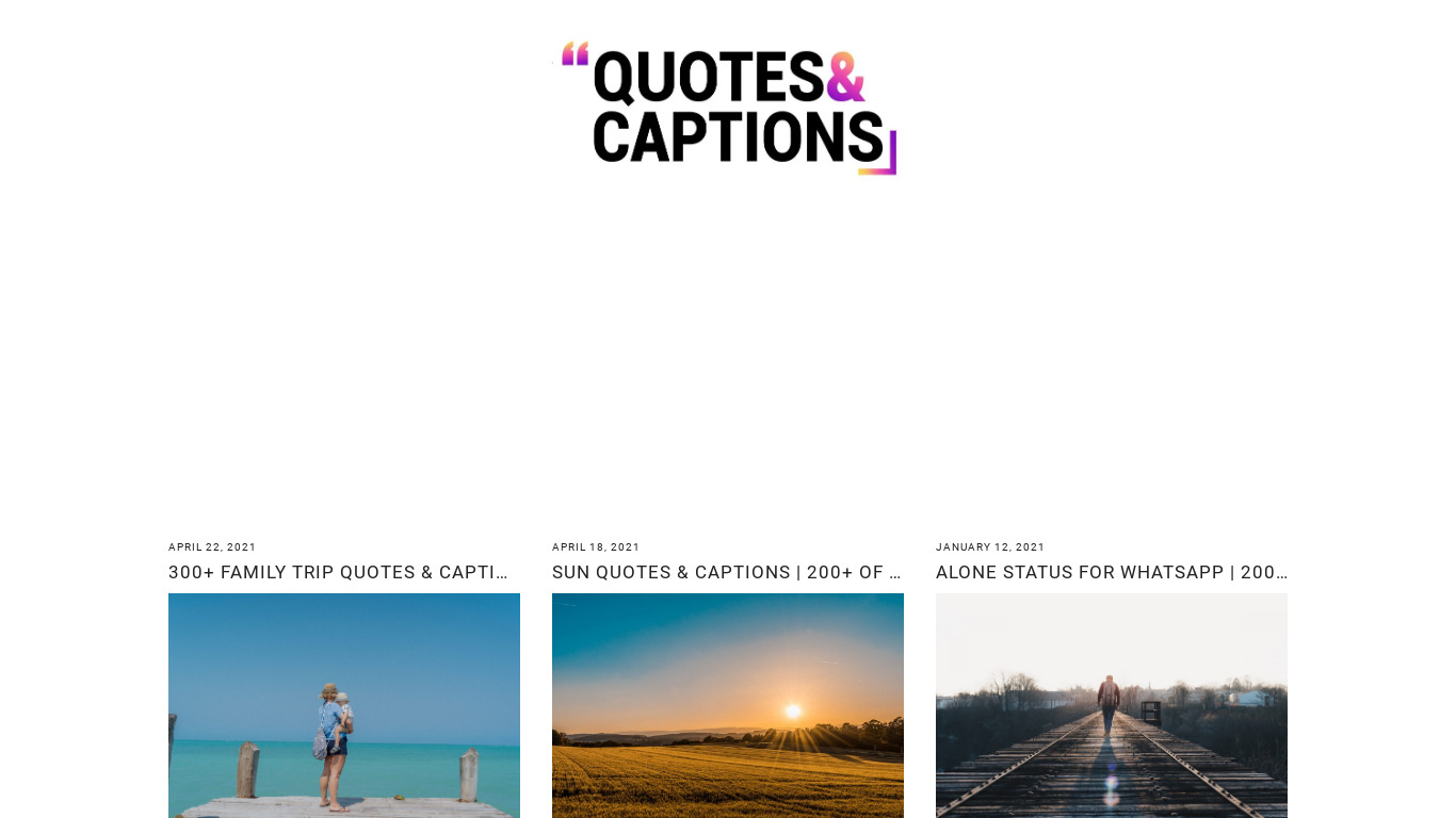 Best Quotes and Status Landing page