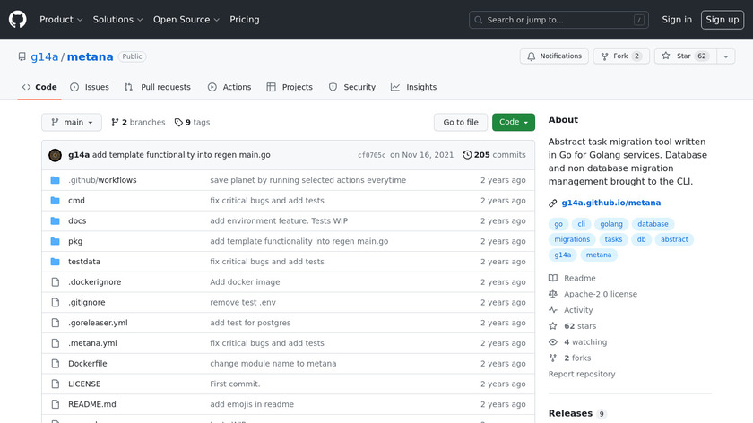 Metana Landing Page