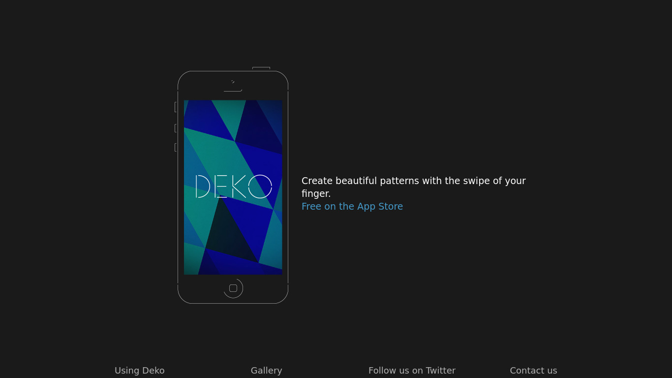 Deko Landing page