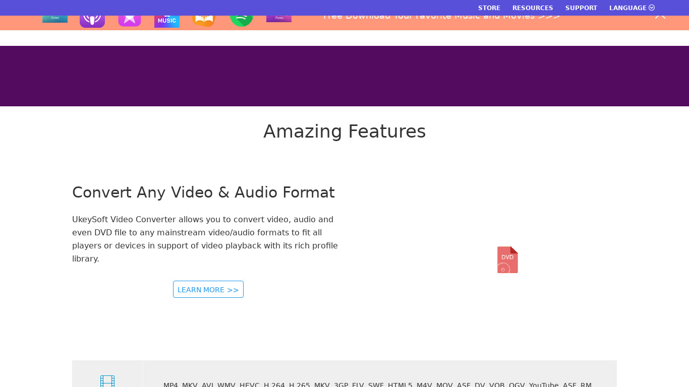 UkeySoft Video Converter for Mac Landing page