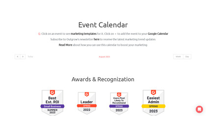 Outgrow's Marketing Trends Calendar image