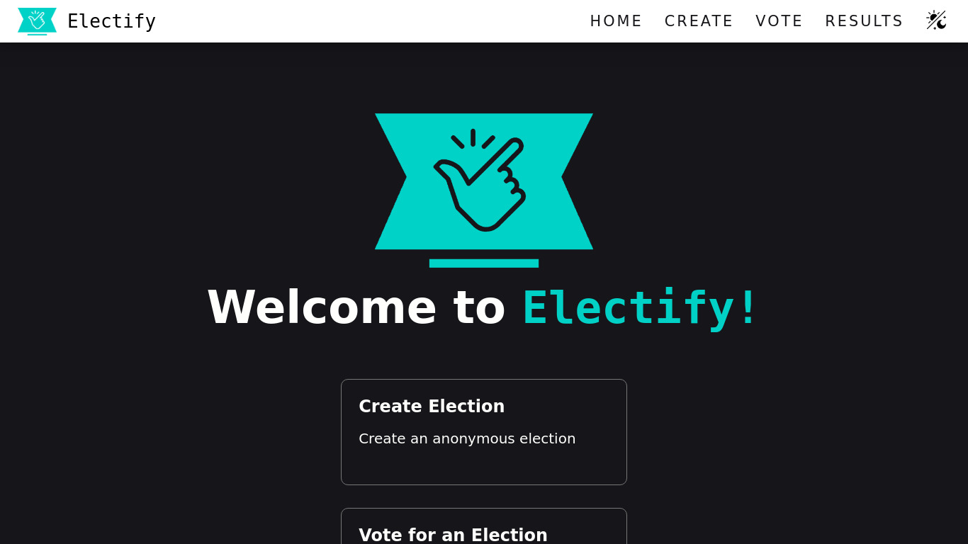 Electify Landing page