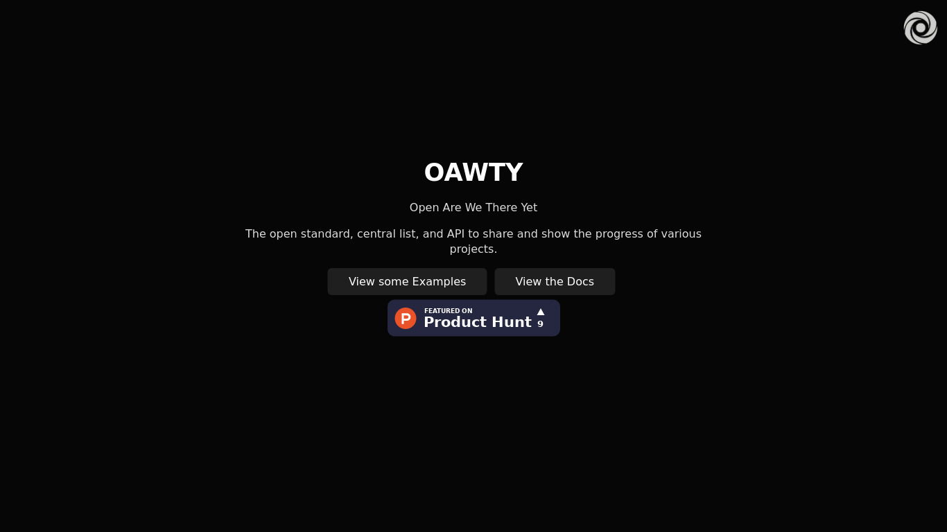 OAWTY Landing page