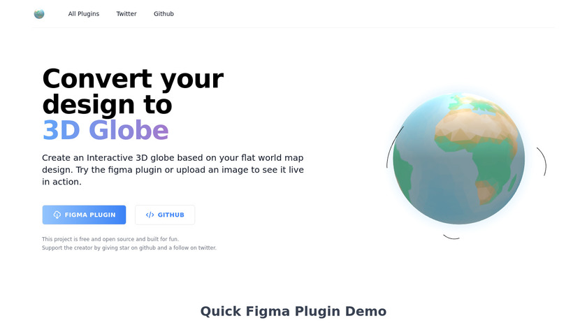 Globe 3D Landing Page