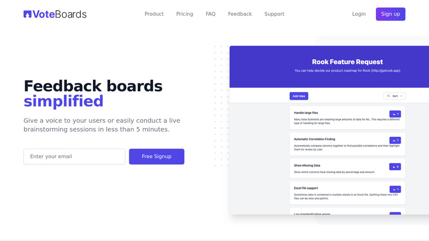 Vote Boards Landing Page