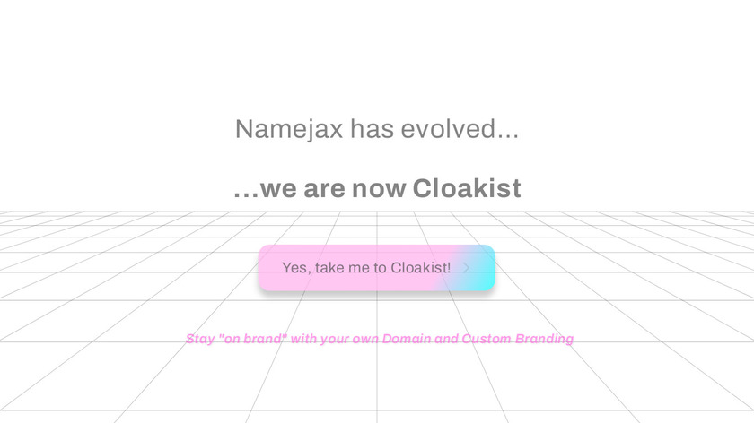 Namejax Landing Page