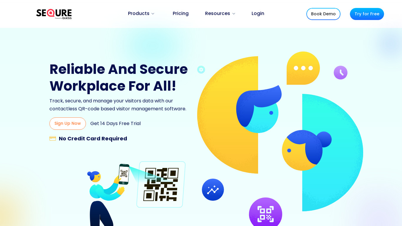 SeQure Visitor Management Landing page