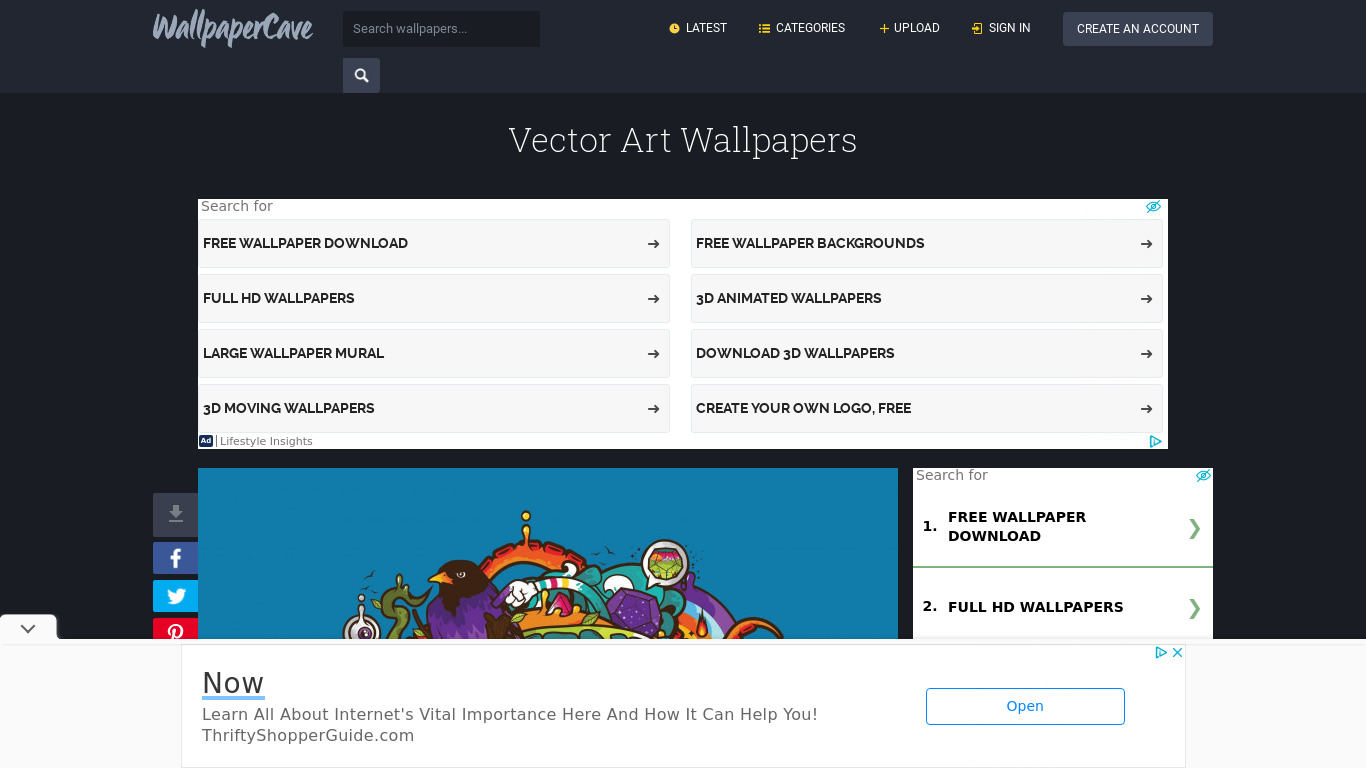 Art Vector Wallpaper Landing page
