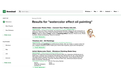 Watercolor Effect Oil Painting image
