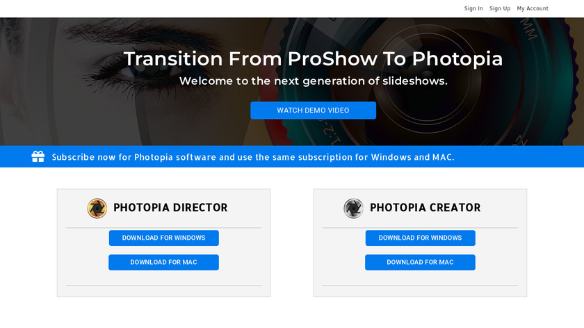 Photopia Landing Page