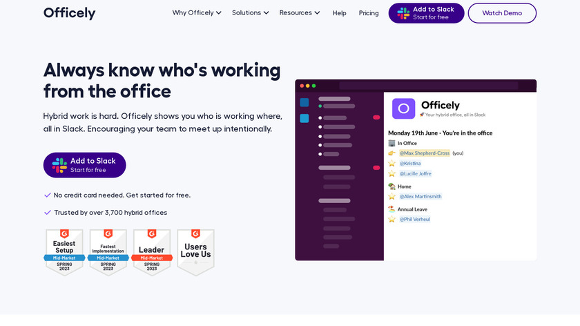Officely Landing Page