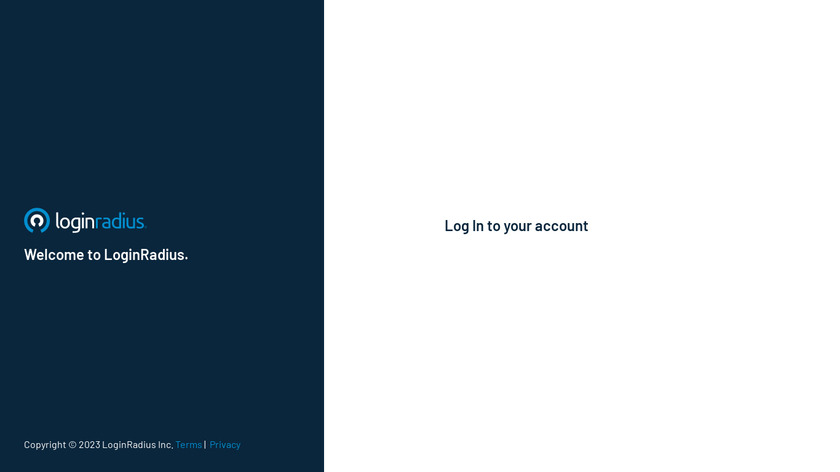 LoginRadius Authentication Landing Page