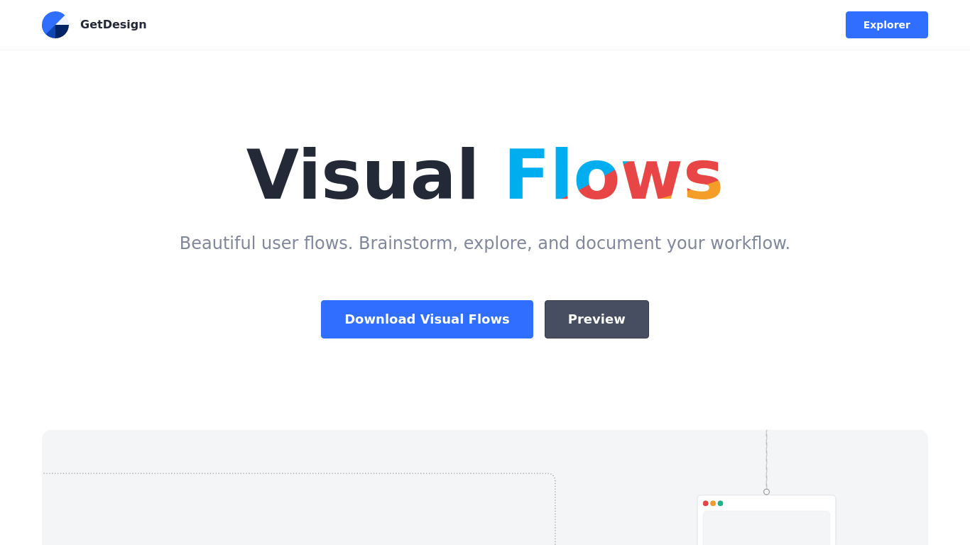 Visual Flows for Figma Landing page