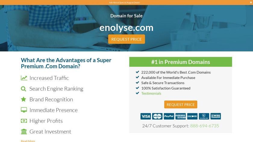 Enolyse Landing Page