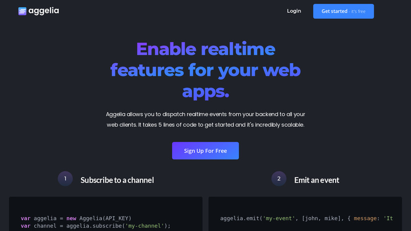 Aggelia.io Landing Page