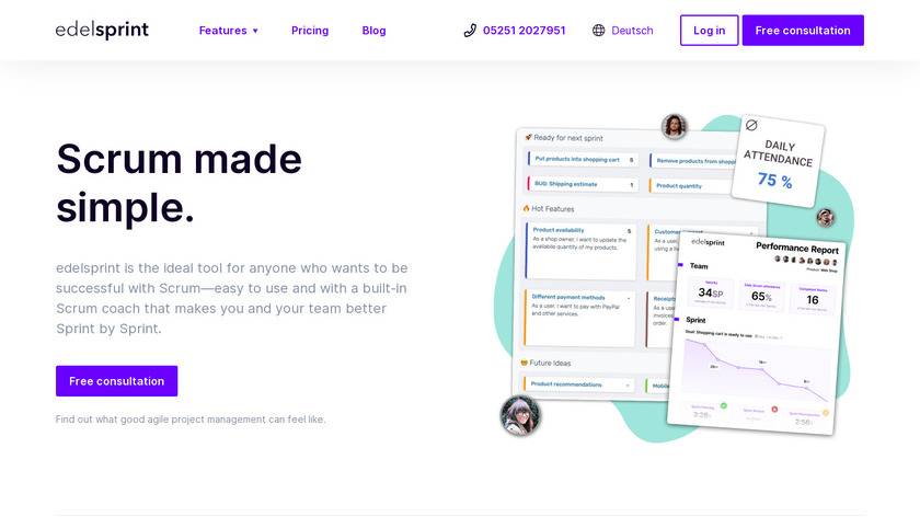 edelsprint Landing Page