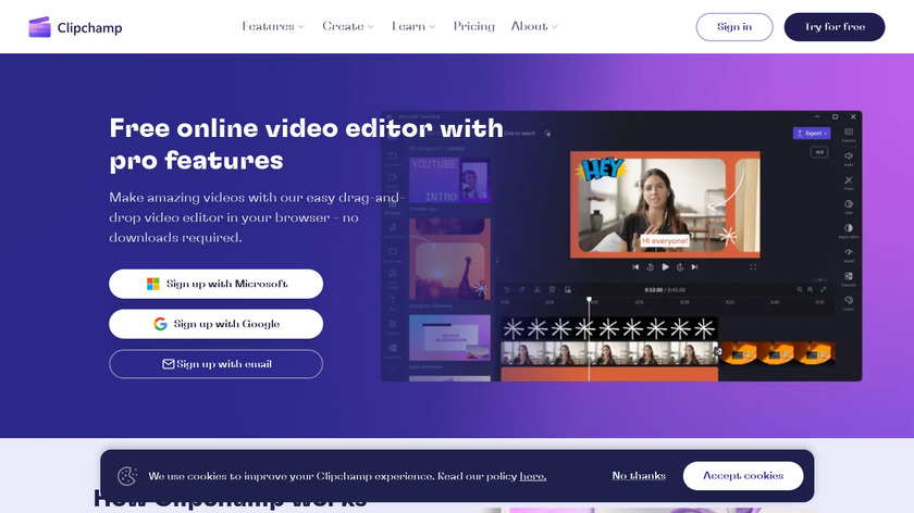 Video Editor Landing Page