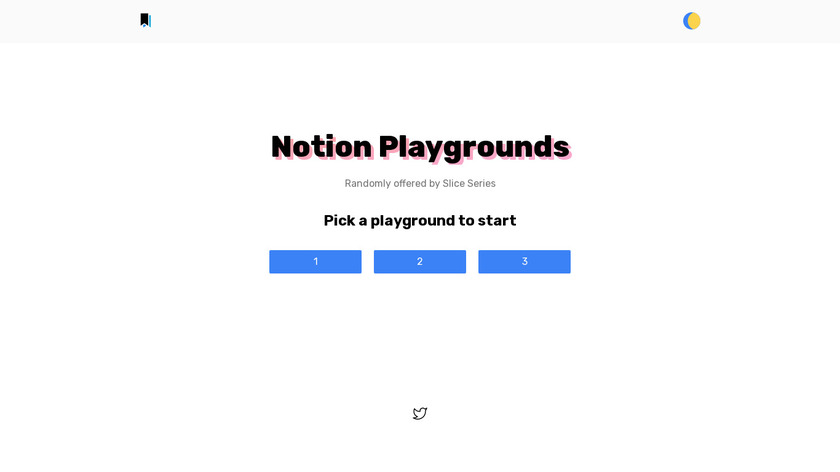 Notion Playground by Slice Landing Page
