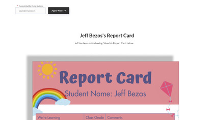 Jeff Bezos's Report Card image