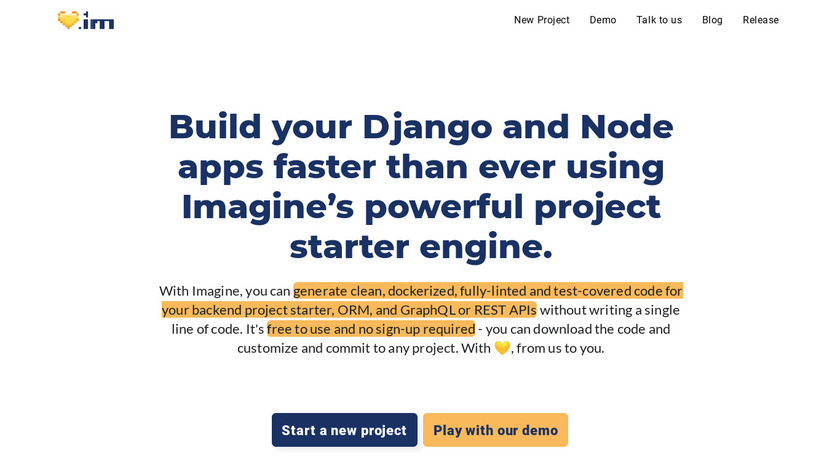 ImagineAI Landing Page