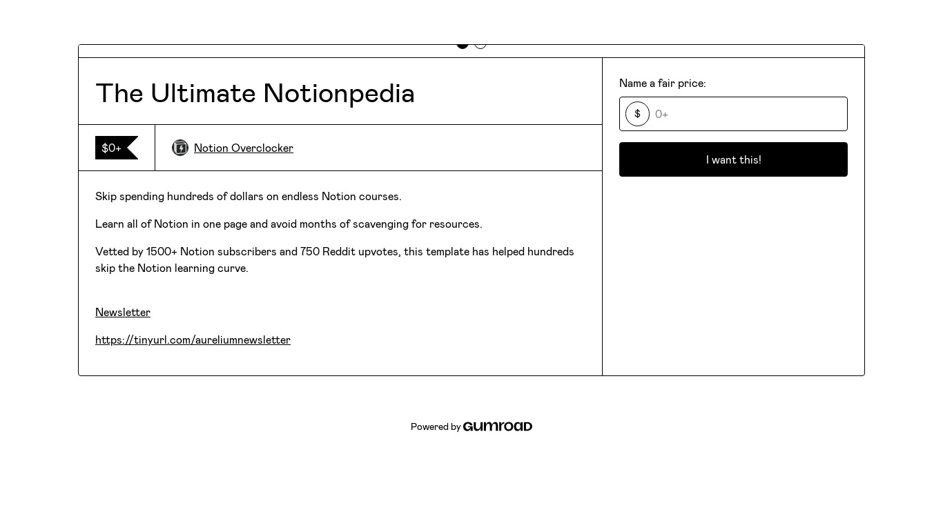 The Ultimate Notionpedia Landing page