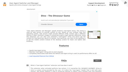 User-Agent Switcher and Manager image