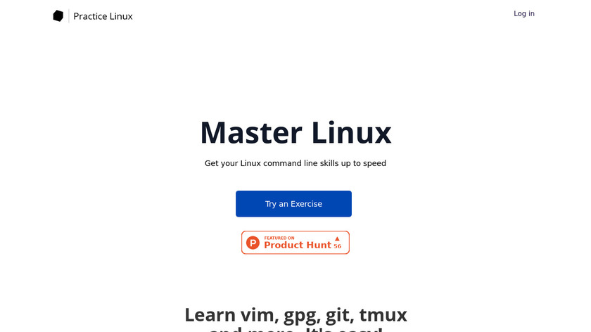PracticeLinux Landing Page