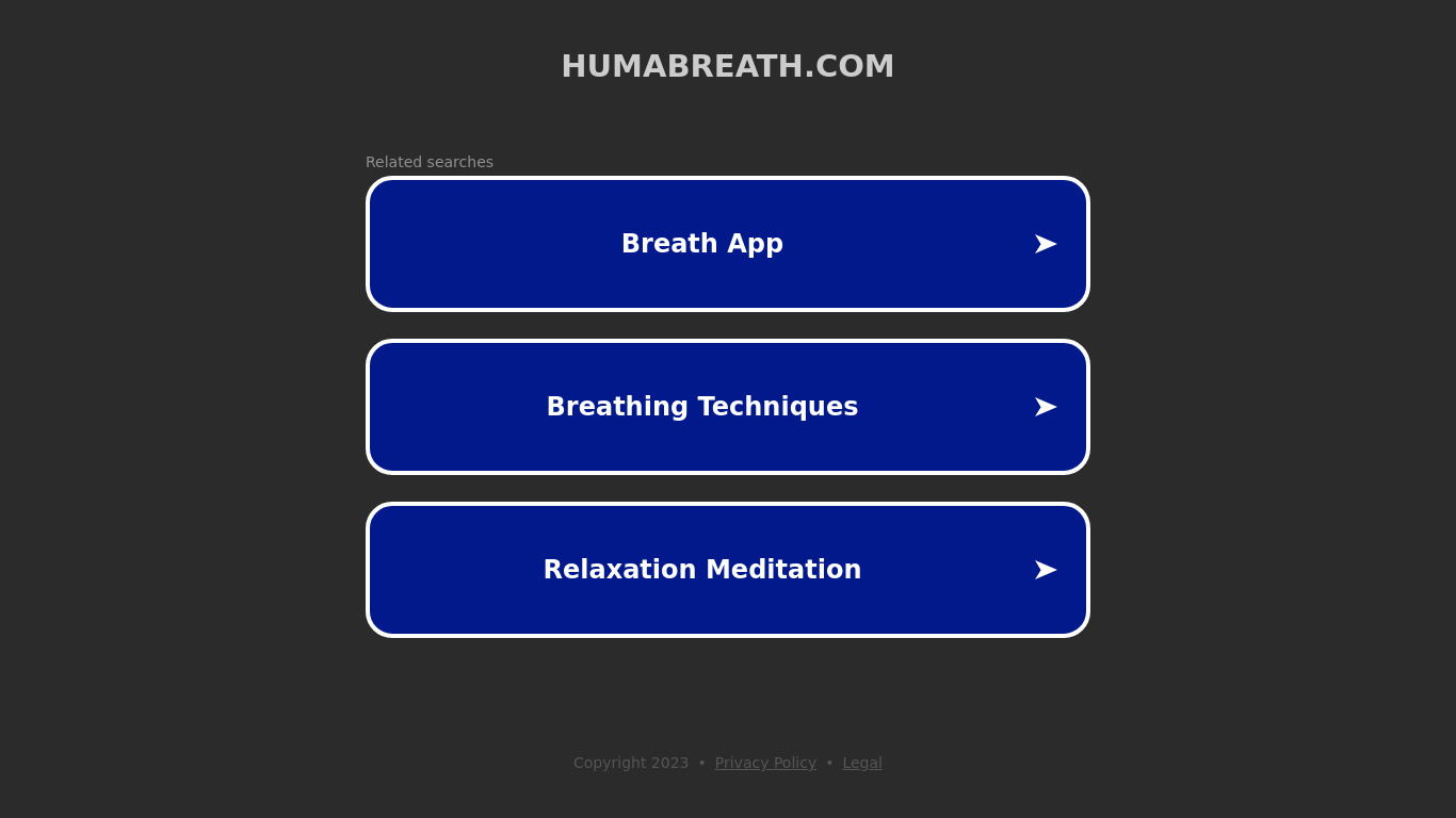 Huma Breath Landing page