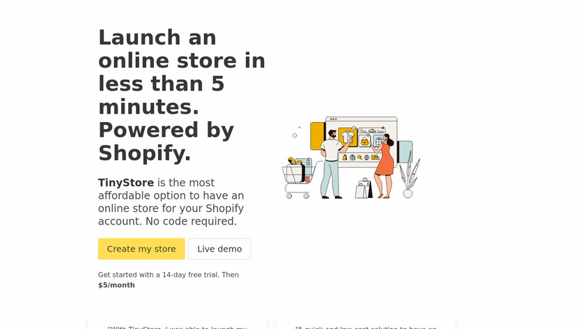 TinyStore.app Landing Page