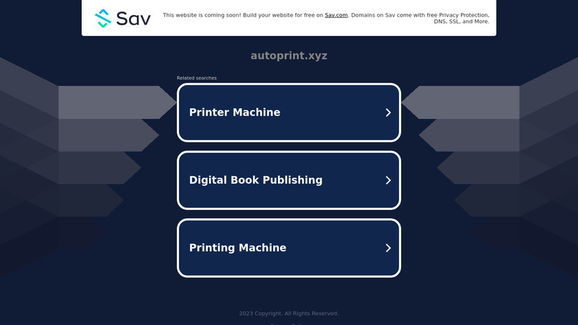 Autoprint.xyz Landing Page