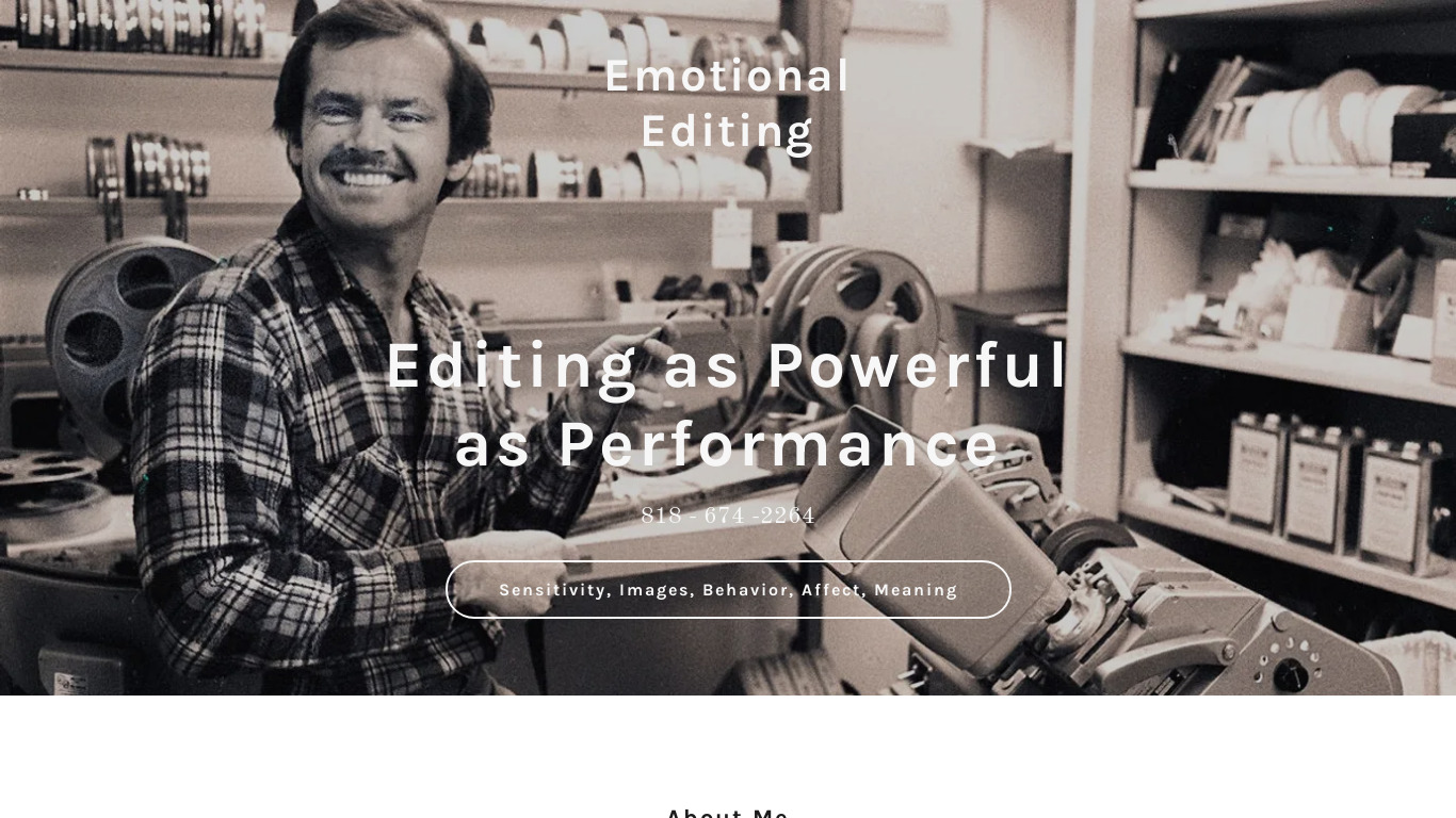 Emotion Editor Landing page