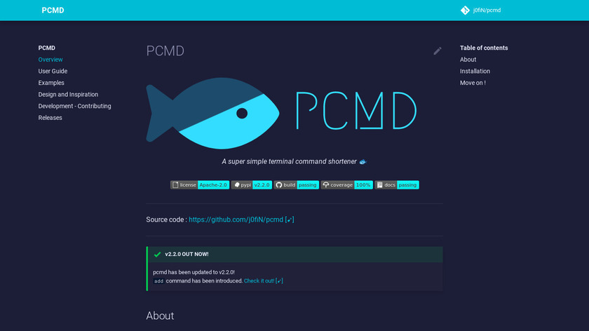 PCMD Landing Page