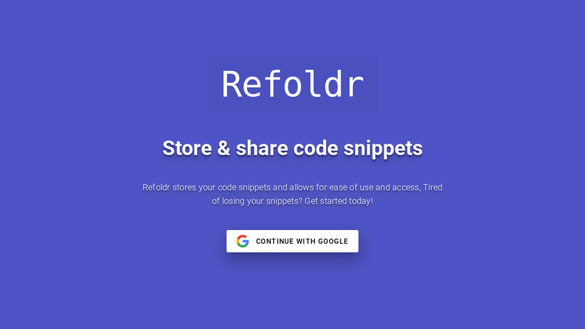 Refoldr Landing Page