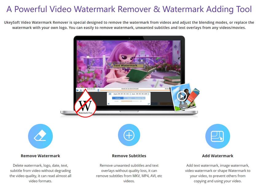 UkeySoft Video Watermark Remover Landing Page
