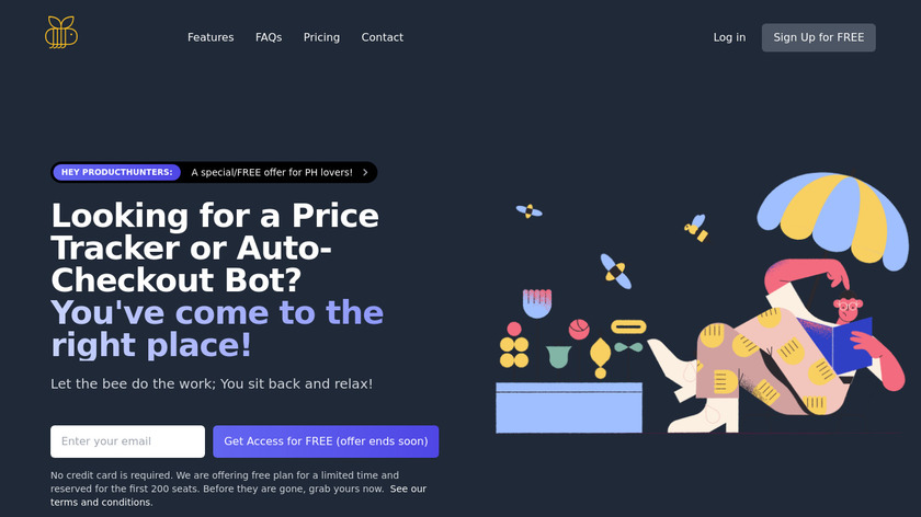 FastBee Price Tracker Landing Page