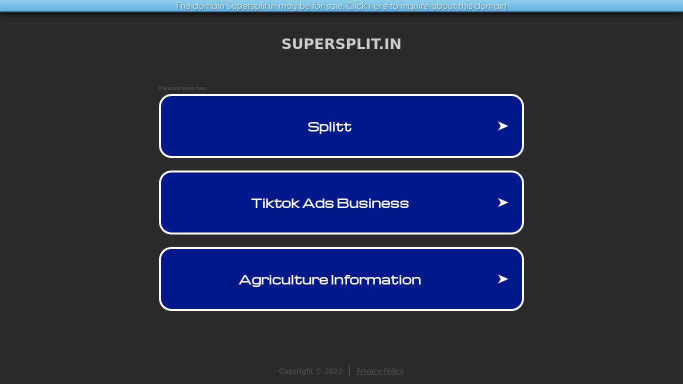 SuperSplit Landing page